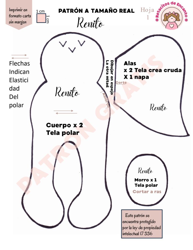 Renito, o enfeite de porta perfeito para o Natal - molde parte 3
