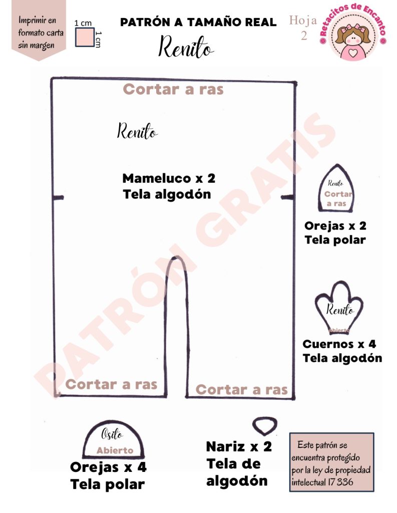 Renito, o enfeite de porta perfeito para o Natal - molde parte 4
