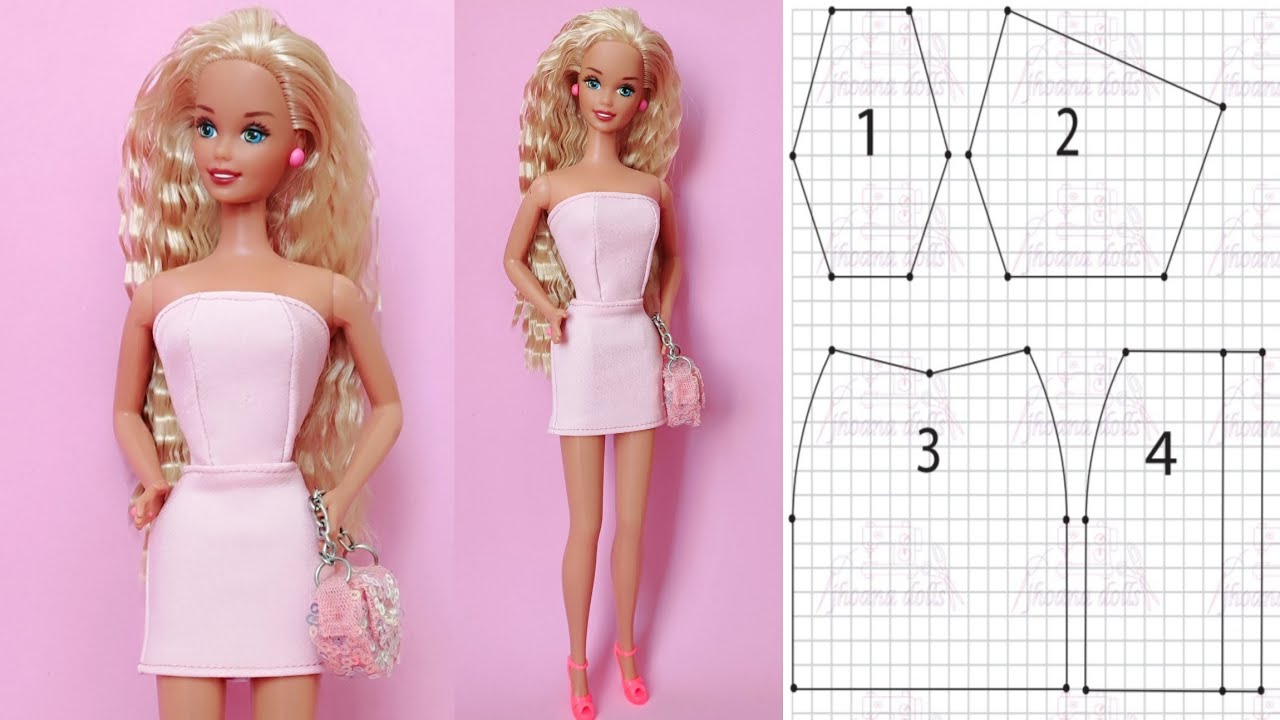 Saia e cropped para Barbie antiga