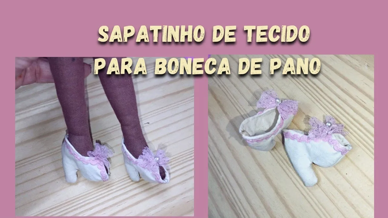 Sapatinho de boneca modelo 1