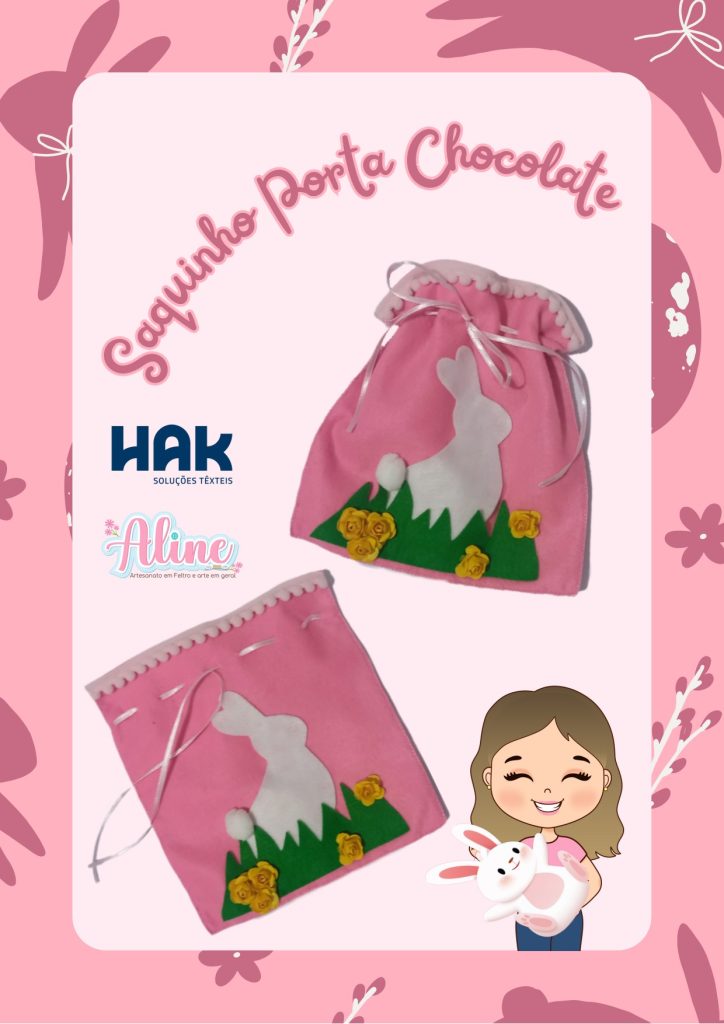 Saquinho porta-chocolate de Páscoa - molde parte 1