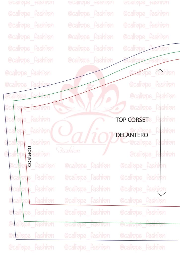 Top corset – modelagem, corte e costura - molde parte 2