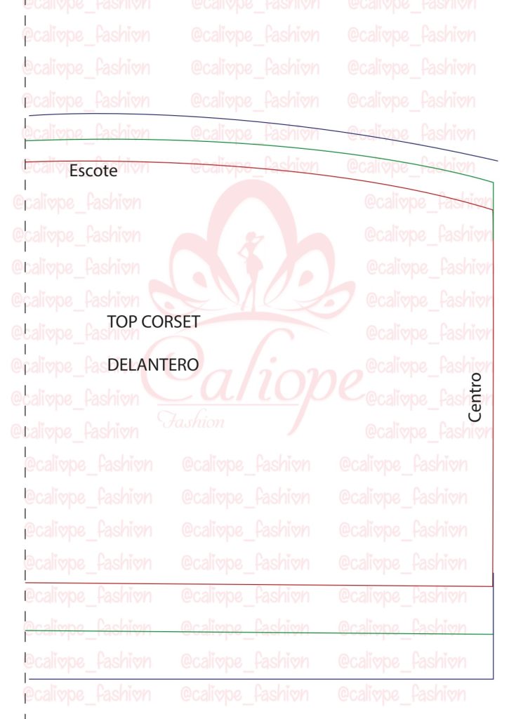 Top corset – modelagem, corte e costura - molde parte 3