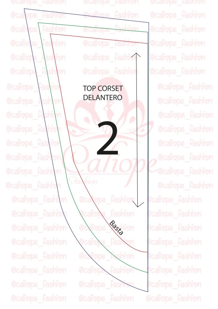 Top corset – modelagem, corte e costura - molde parte 4