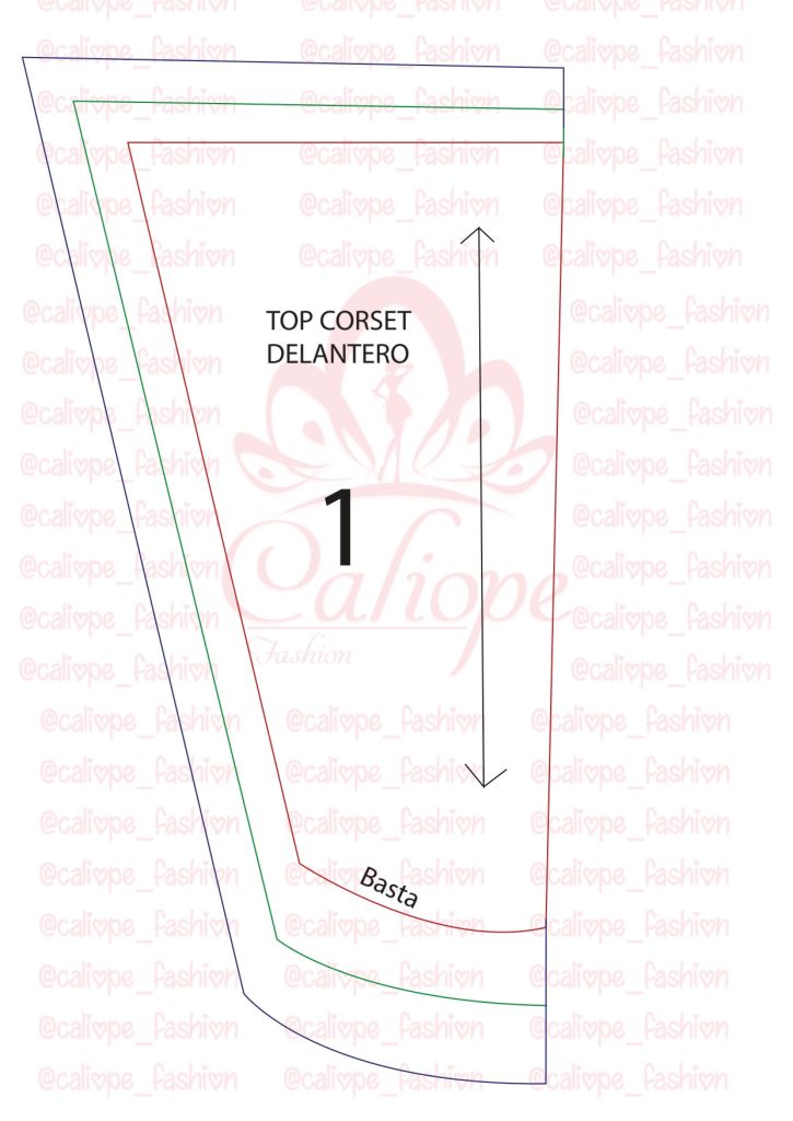 Top corset – modelagem, corte e costura - molde parte 5