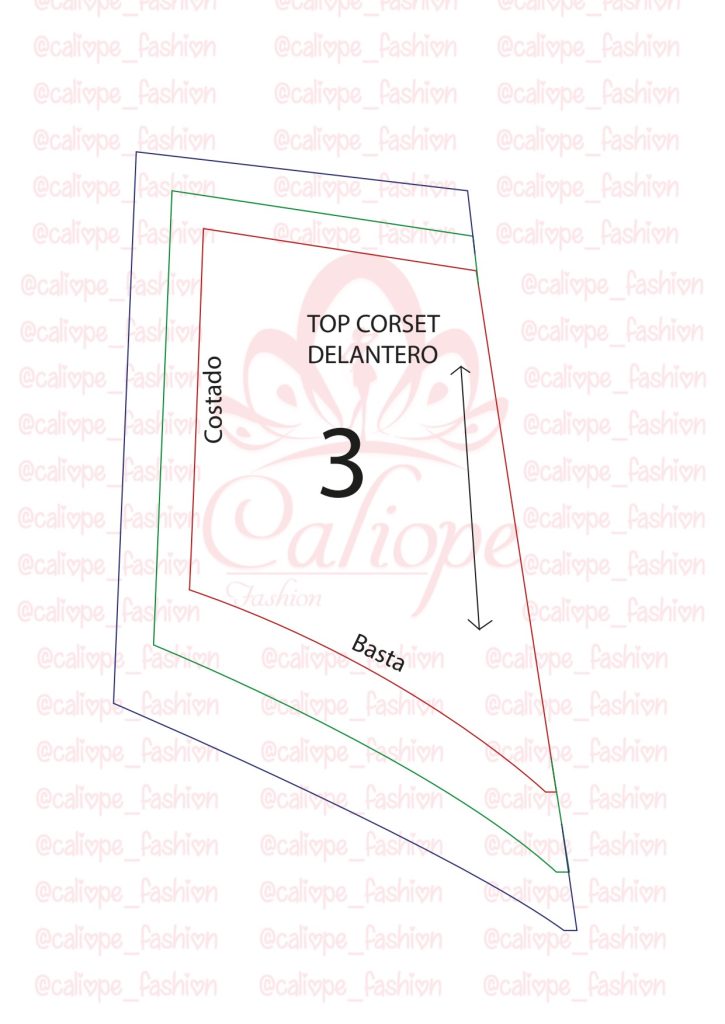 Top corset – modelagem, corte e costura - molde parte 6