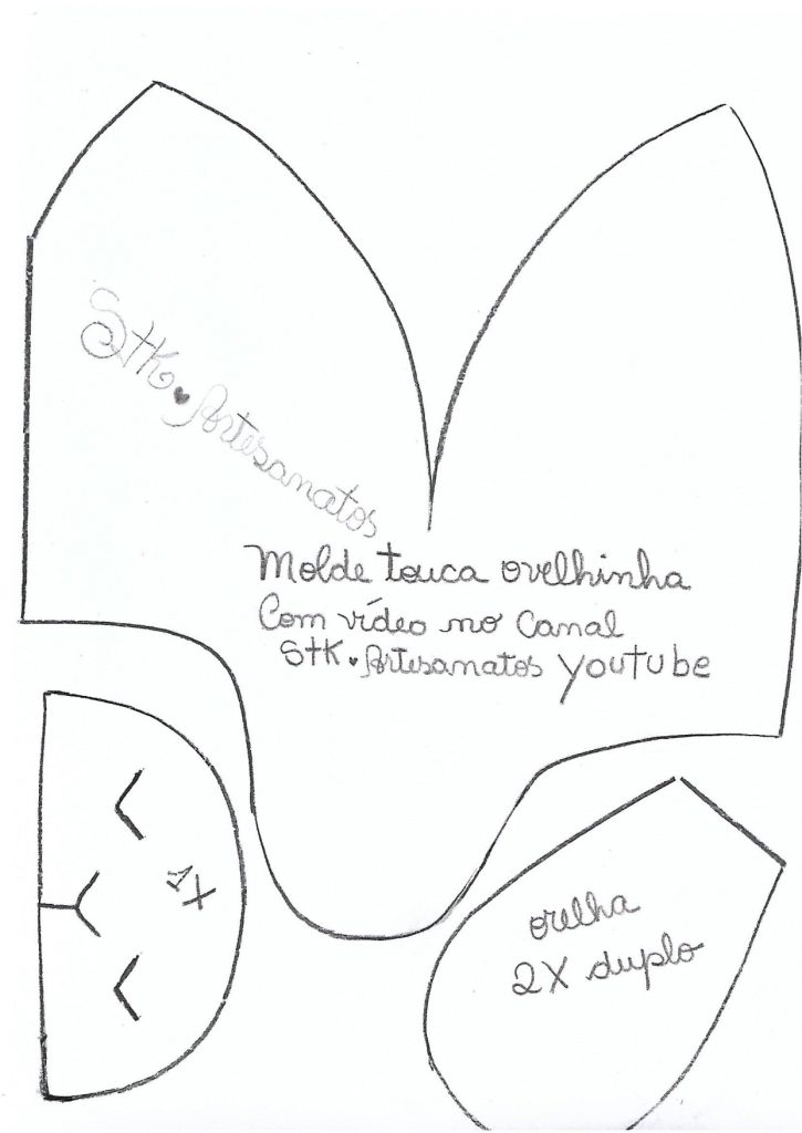 Touca de ovelhinha - molde parte 1
