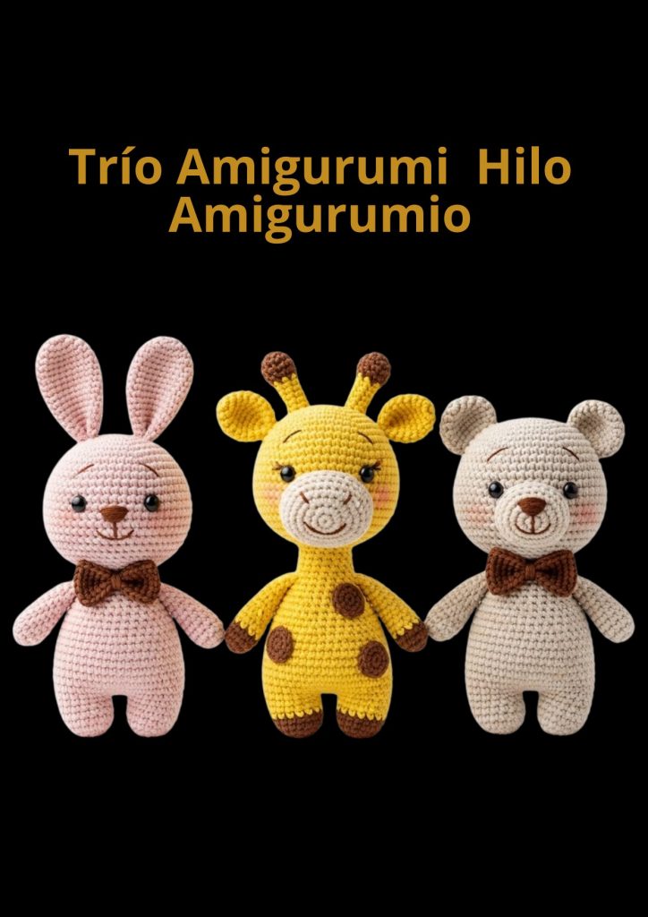 Trio de amigurumi - molde parte 1
