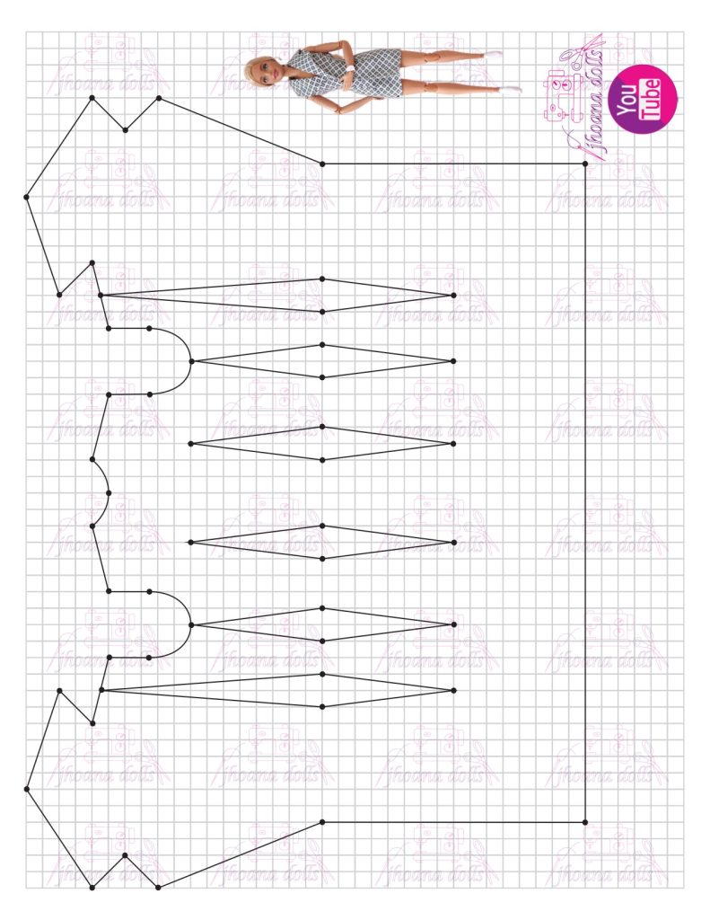 Vestido blazer para Barbie - molde parte 1
