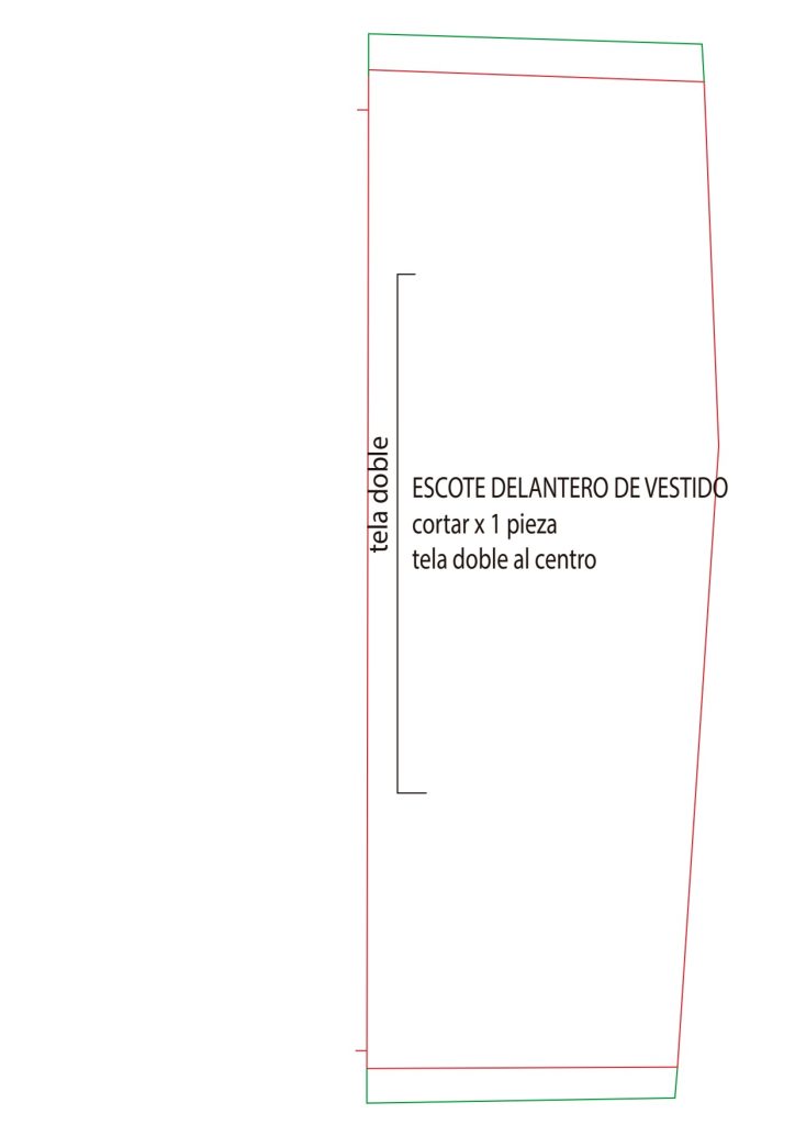 Vestido com decote reto e alças parte 2 - molde parte 2