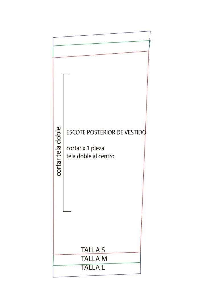 Vestido com decote reto e alças parte 2 - molde parte 4