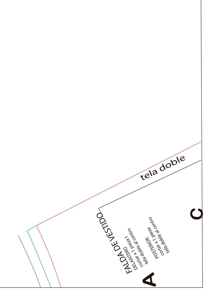 Vestido com decote reto e alças parte 2 - molde parte 7