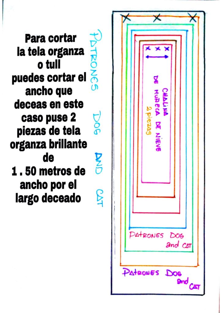 Vestido de boneca de neve para cachorrinha - molde parte 6