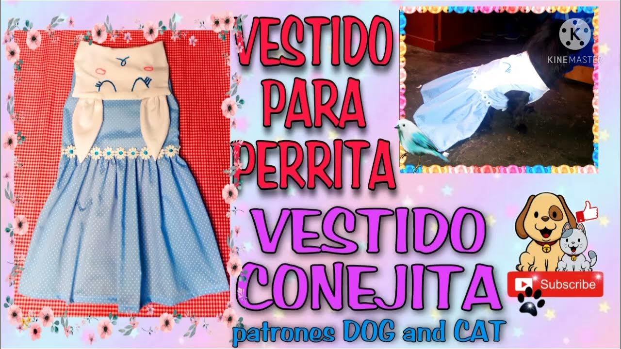 Vestido de coelhinha para cachorro