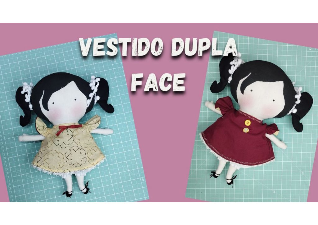 Vestido dupla face para boneca Tilda - molde parte 1