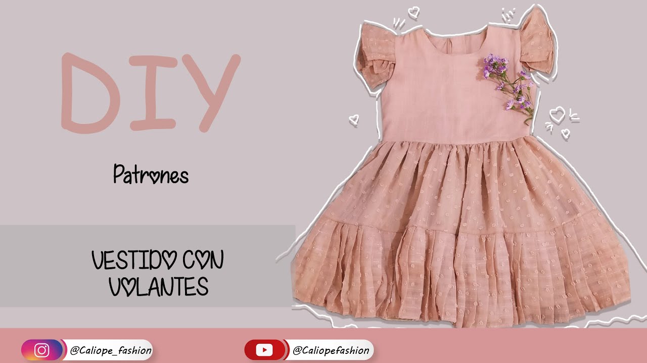Vestido infantil com babados