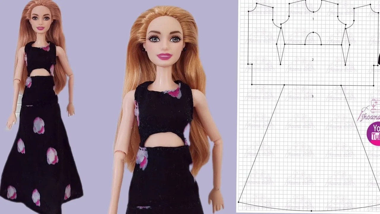 Vestido longo para Barbie modelo 34