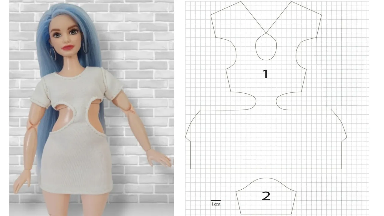 Vestido para Barbie Curvy modelo 33
