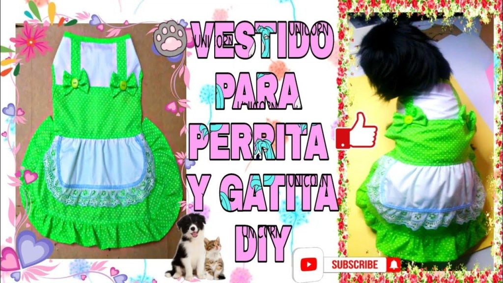 Vestido para cachorrinha e gatinha tamanho 2 - molde parte 2