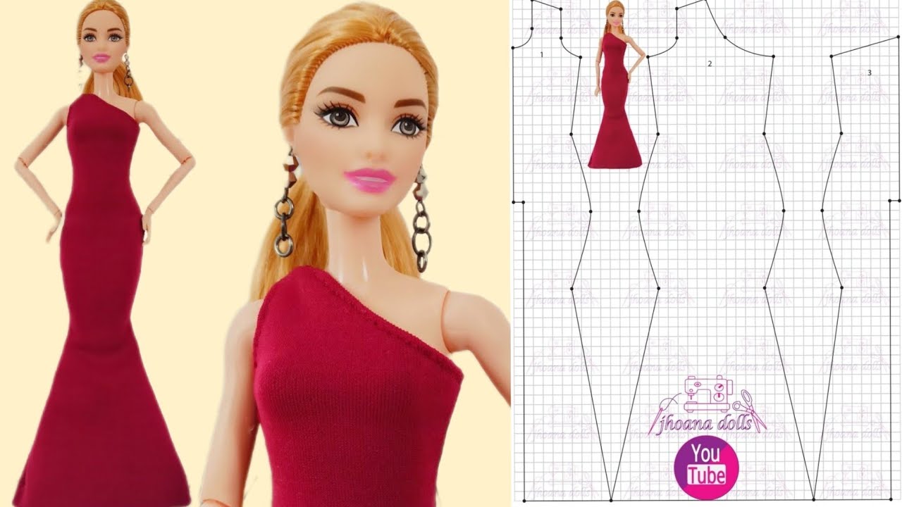Vestido sereia para Barbie modelo 20