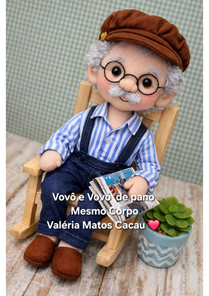 Vovó Noel de pano parte 2 - molde parte 4