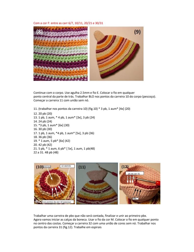 A boneca de amigurumi que todo mundo quer - molde parte 7