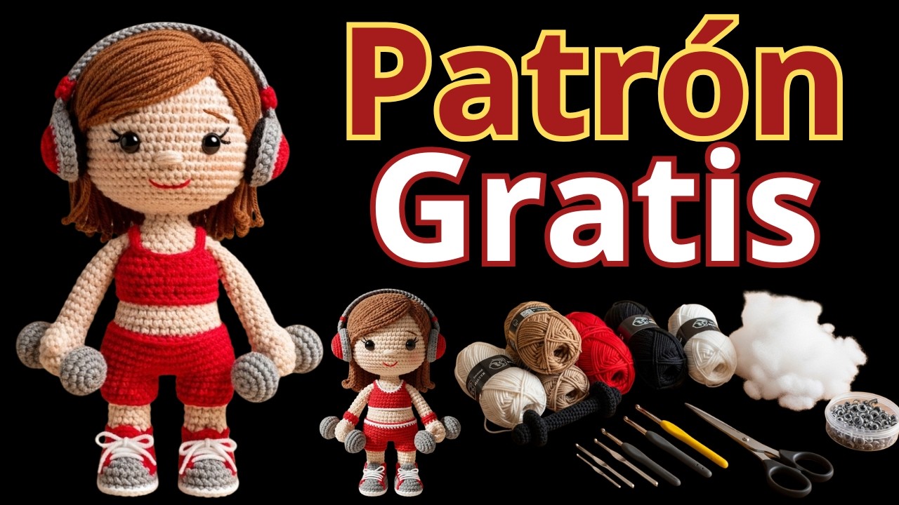 A boneca fisiculturista de amigurumi