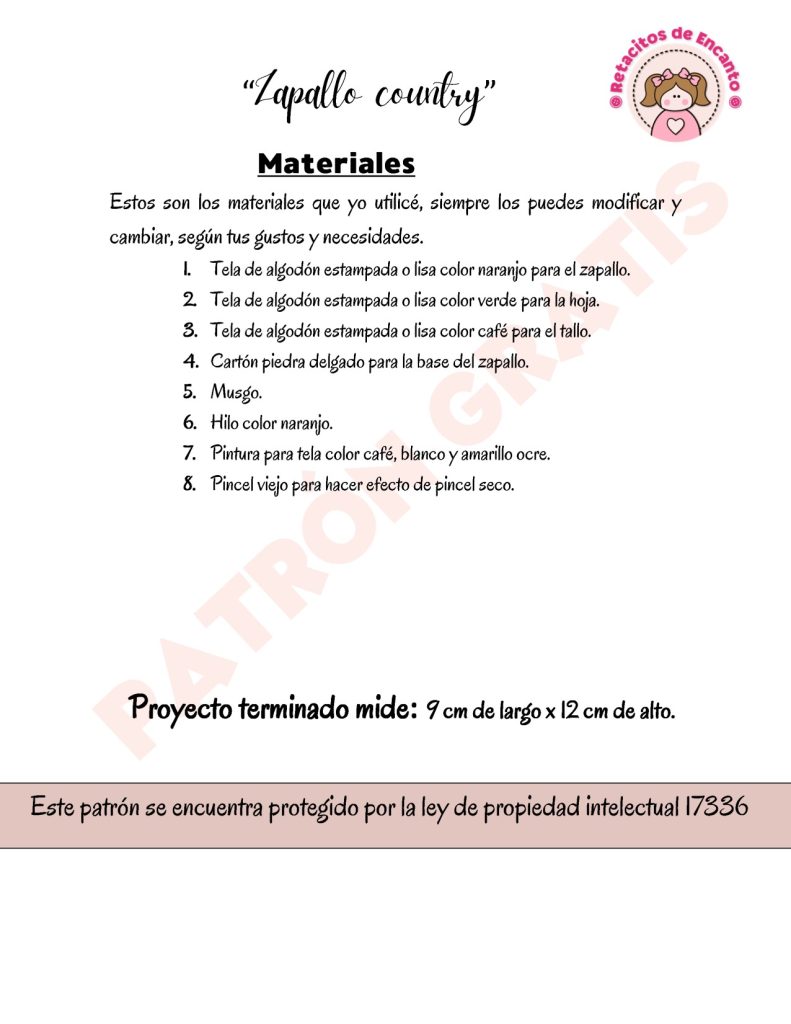 Abóbora de tecido estilo country com detalhes pintados - molde parte 2