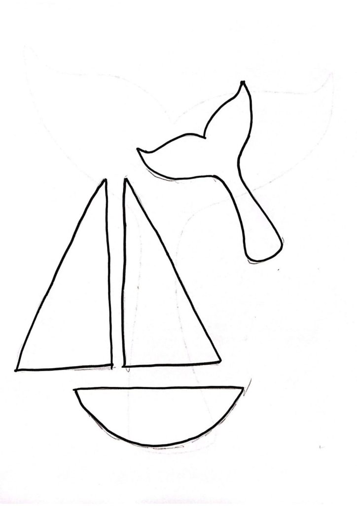 Almofada criativa com tema de mar - molde parte 1