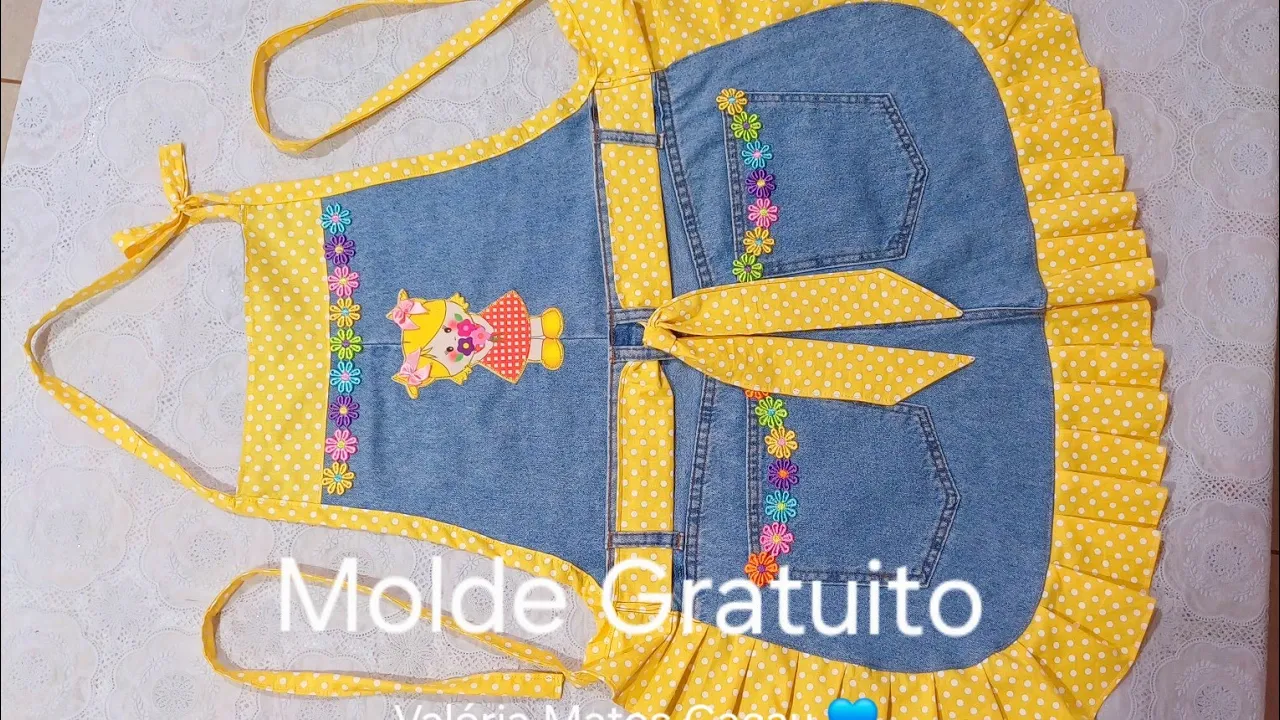 Aventais lindos reciclando calça jeans