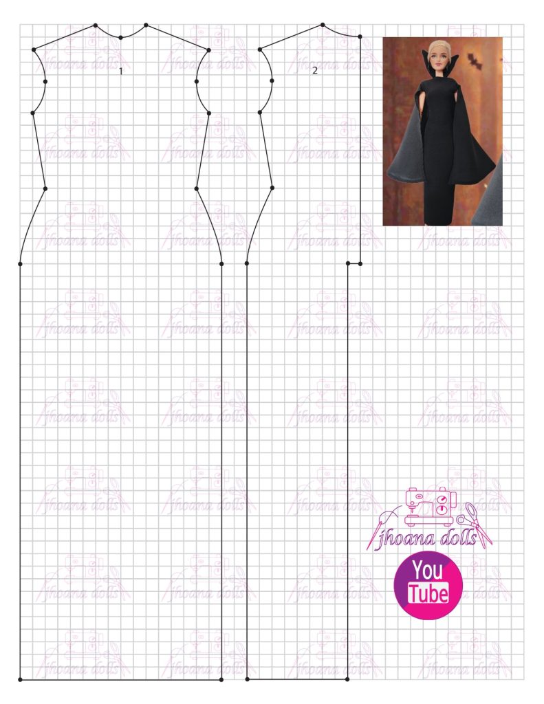 Barbie vampira - molde parte 1