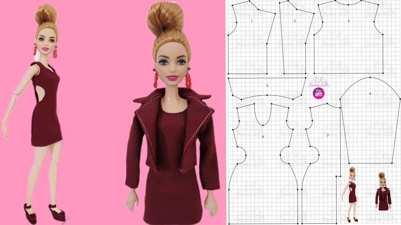 Blazer e vestido para Barbie modelo 40