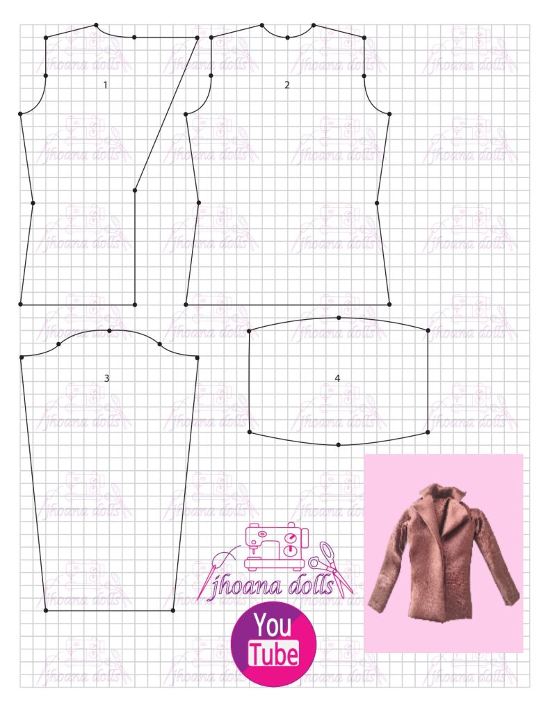 Blazer para Barbie - molde parte 1