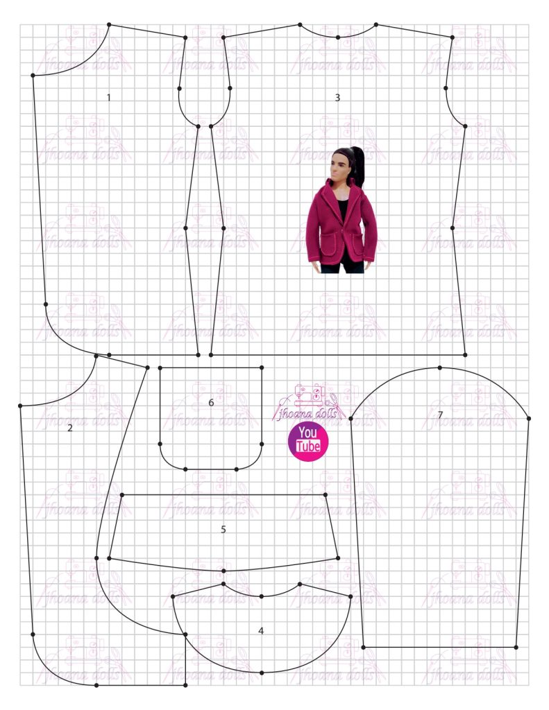 Blazer para Ken - molde parte 1