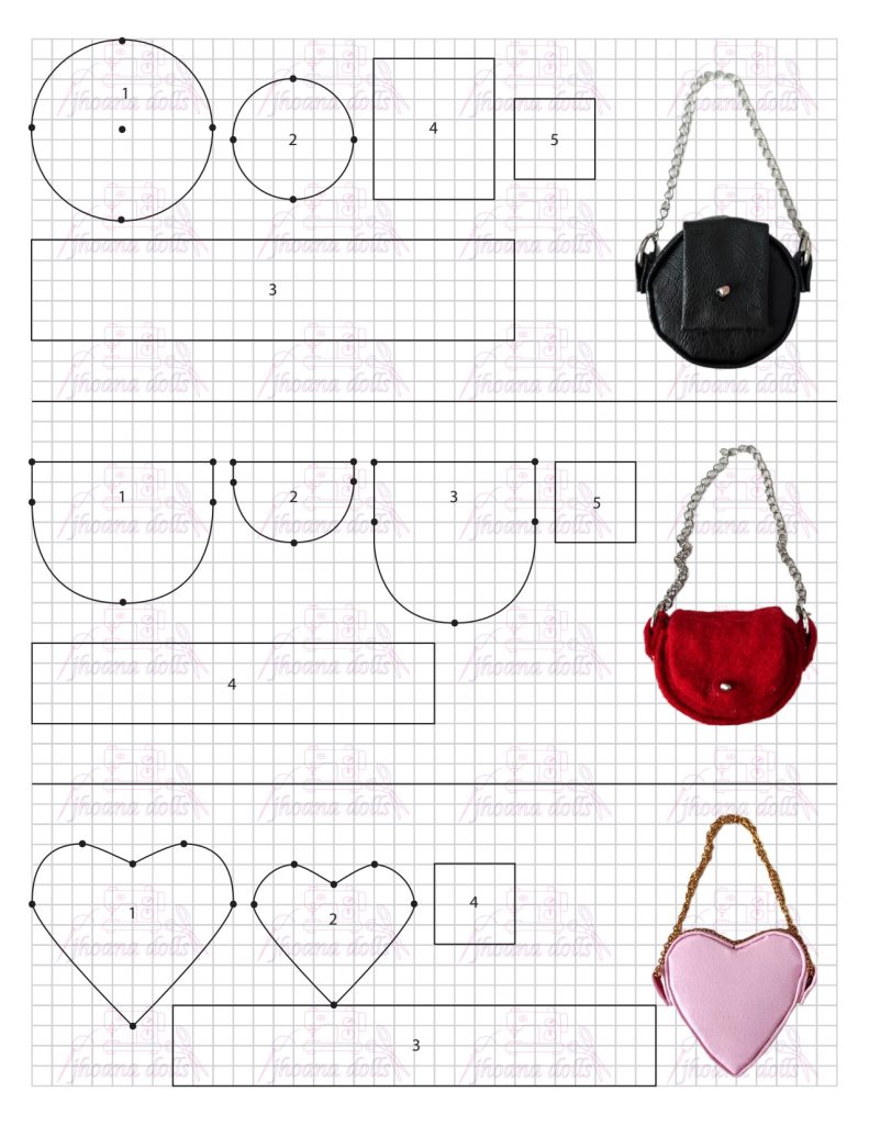 Bolsa para Barbie sem costura modelo 144 - molde parte 1