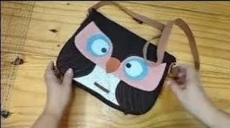 Bolsa transversal de coruja