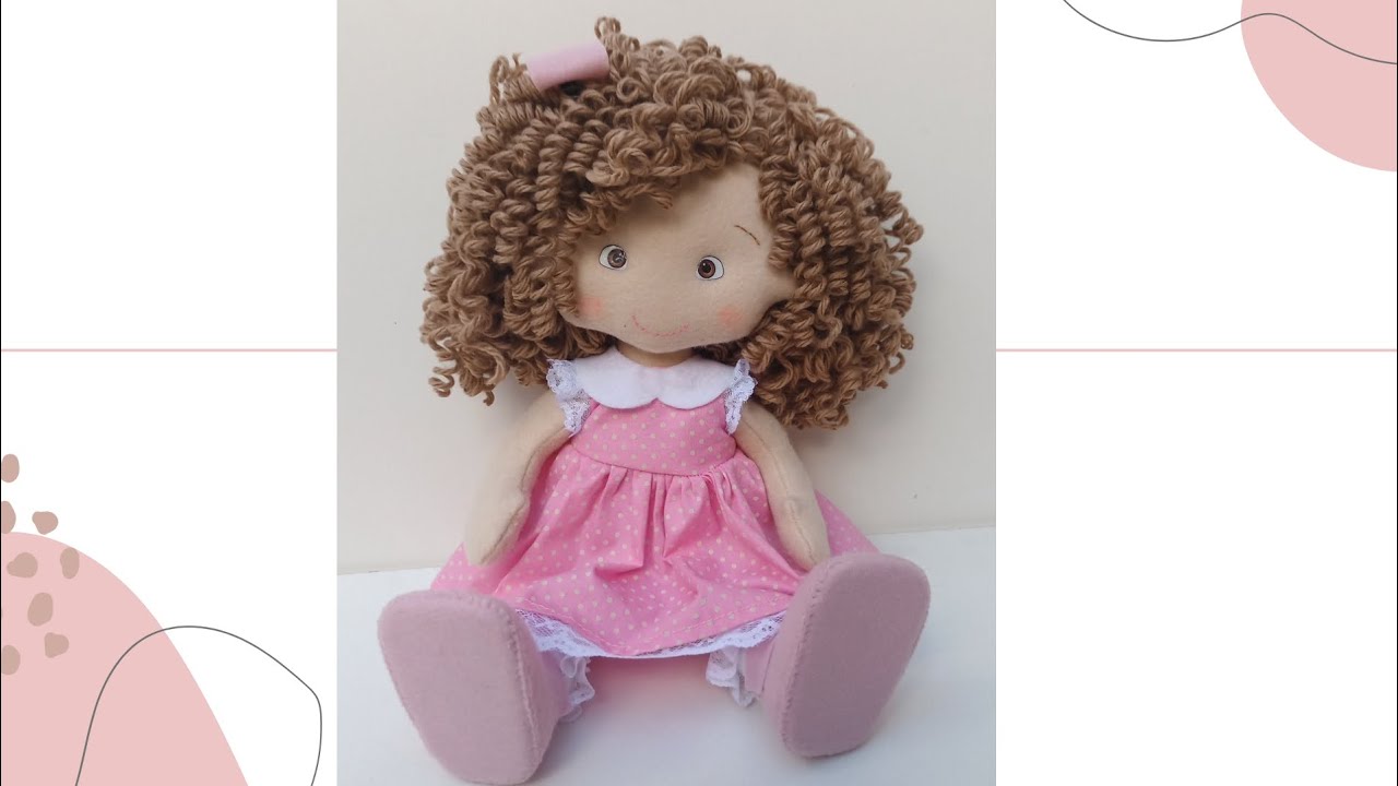Boneca articulada de feltro passo a passo parte 2