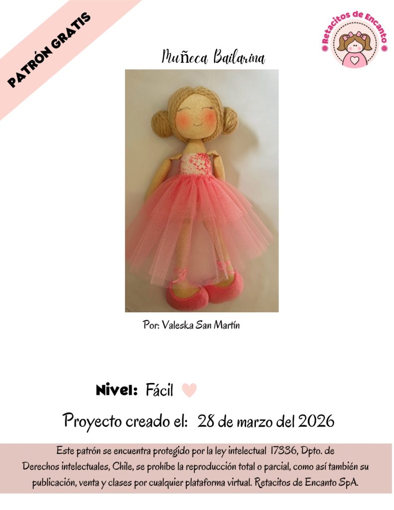 Boneca bailarina fácil com o mesmo corpo base - molde parte 1