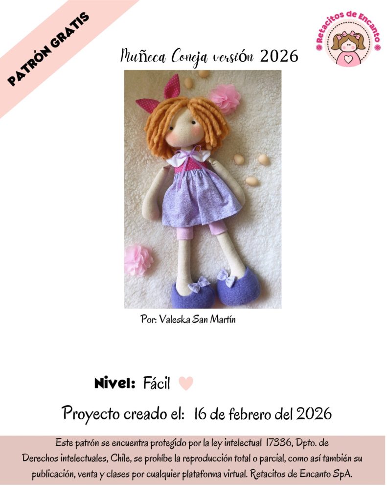 Boneca coelha de Páscoa – como fazer boneca de tecido fácil para vender - molde parte 1