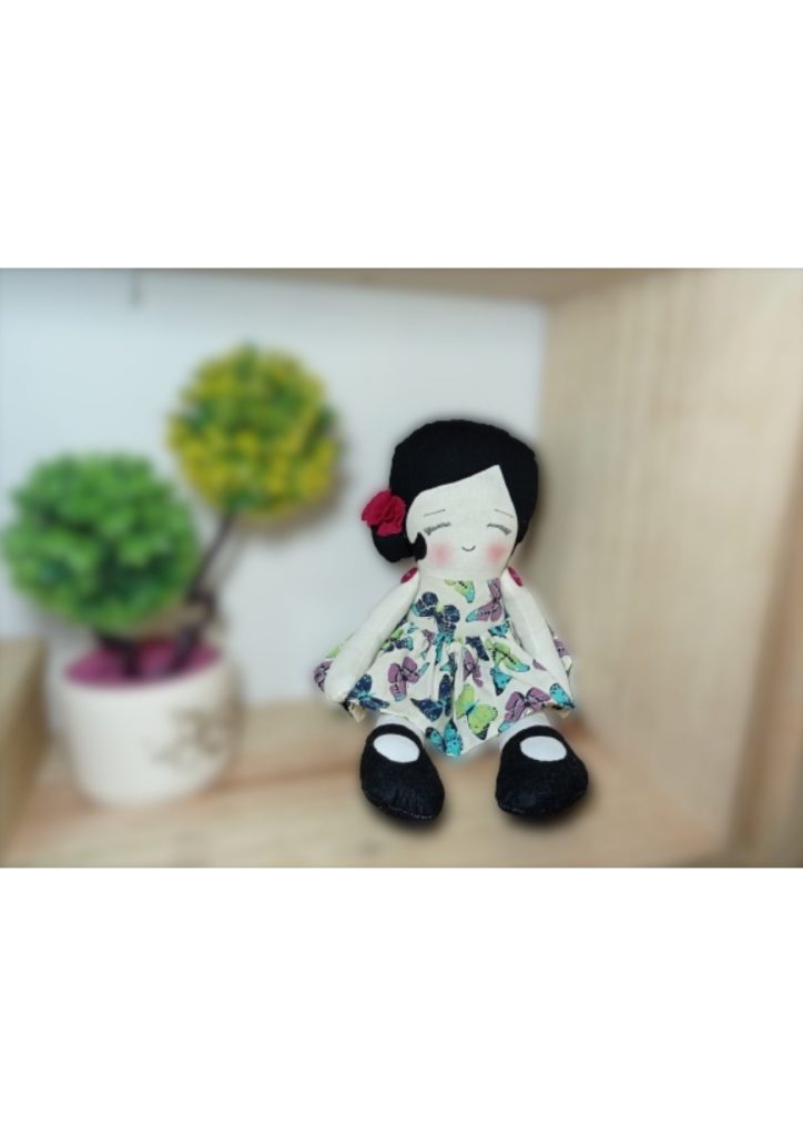 Boneca de pano fácil com cabelo de tecido - molde parte 1