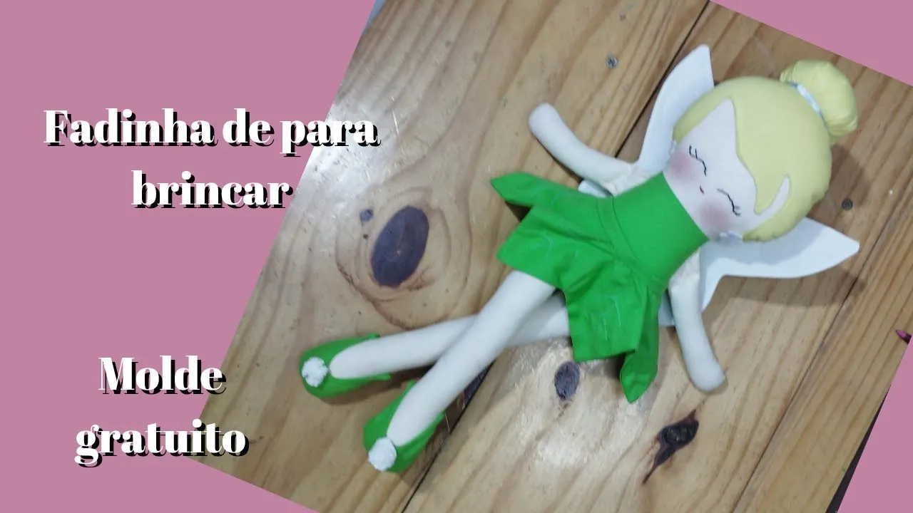 Boneca de pano fadinha para brincar