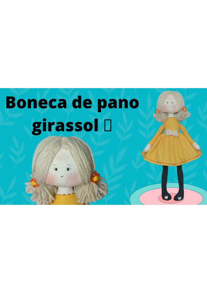 Boneca de pano girassol - molde parte 1