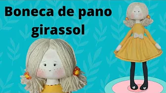 Boneca de pano girassol