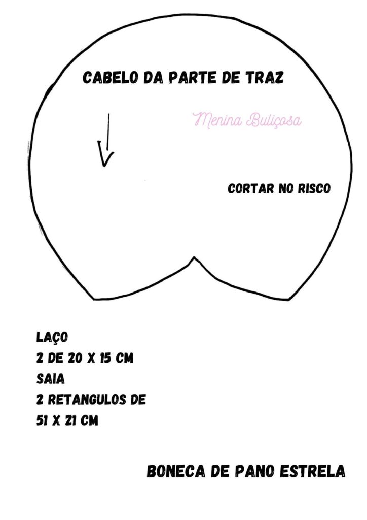 Boneca de pano para iniciantes passo a passo - molde parte 2