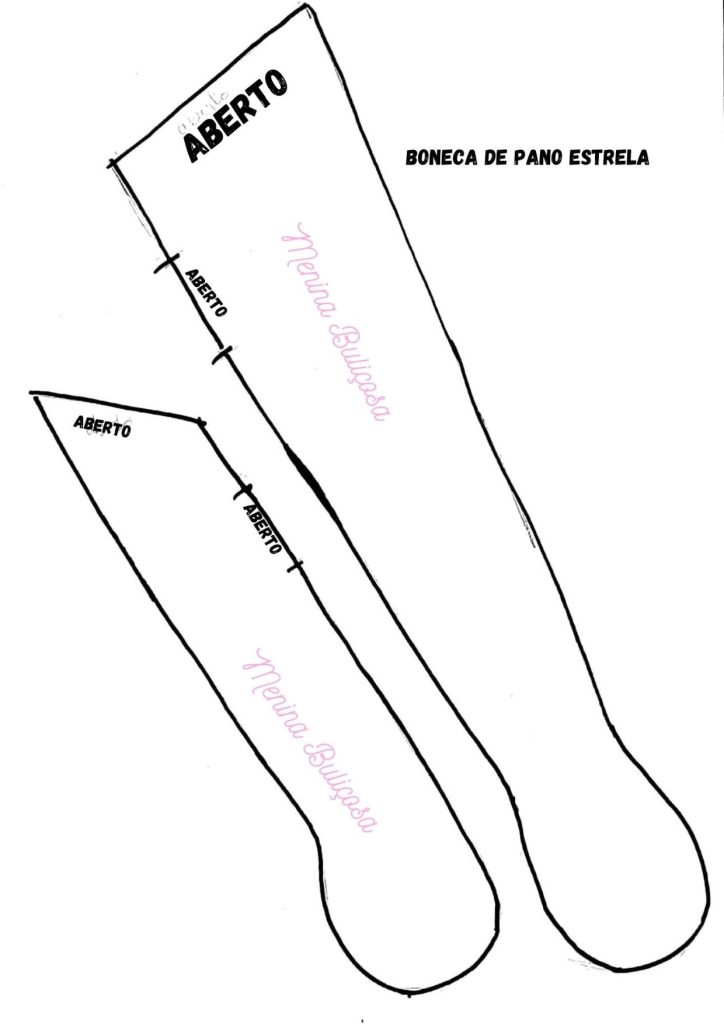 Boneca de pano para iniciantes passo a passo - molde parte 5