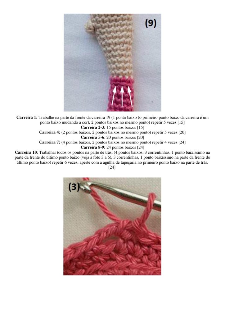 Boneca hippie de amigurumi - molde parte 11