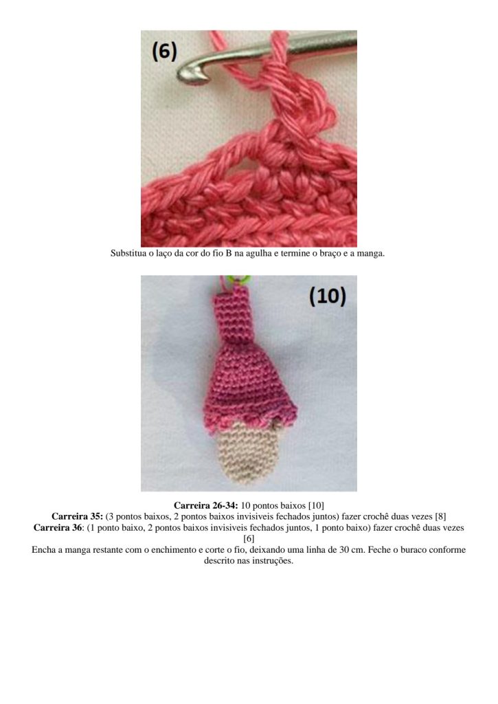 Boneca hippie de amigurumi - molde parte 13