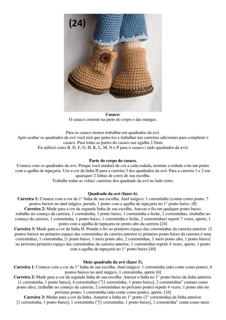 Boneca hippie de amigurumi - molde parte 22