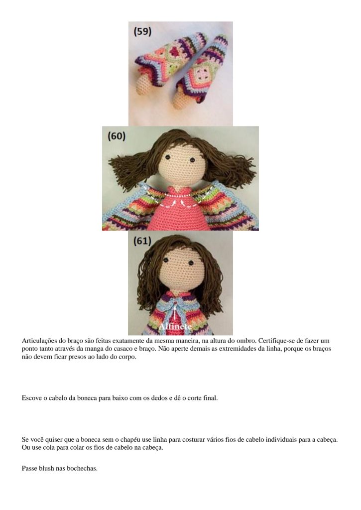 Boneca hippie de amigurumi - molde parte 41