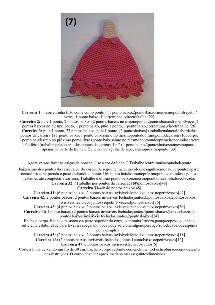 Boneca hippie de amigurumi que todo mundo quer - molde parte 10